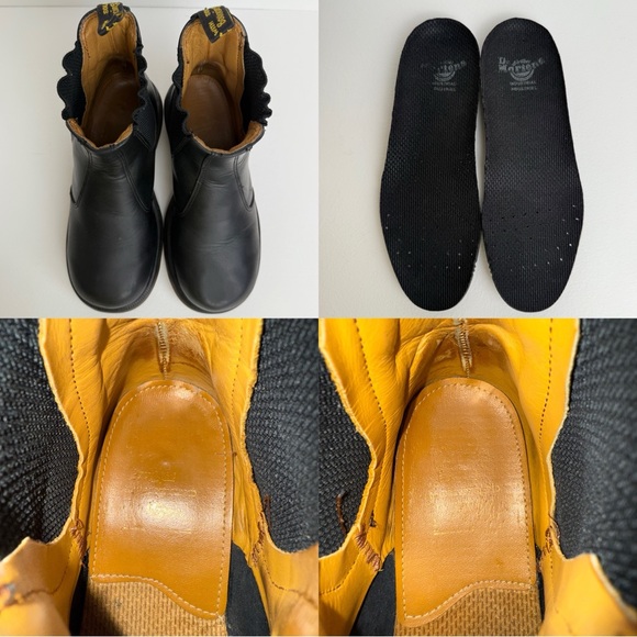 Vintage Dr. Martens 2976 Chelsea Black Greasy Chunky Club MIE Boots UK 4 - Picture 13 of 15